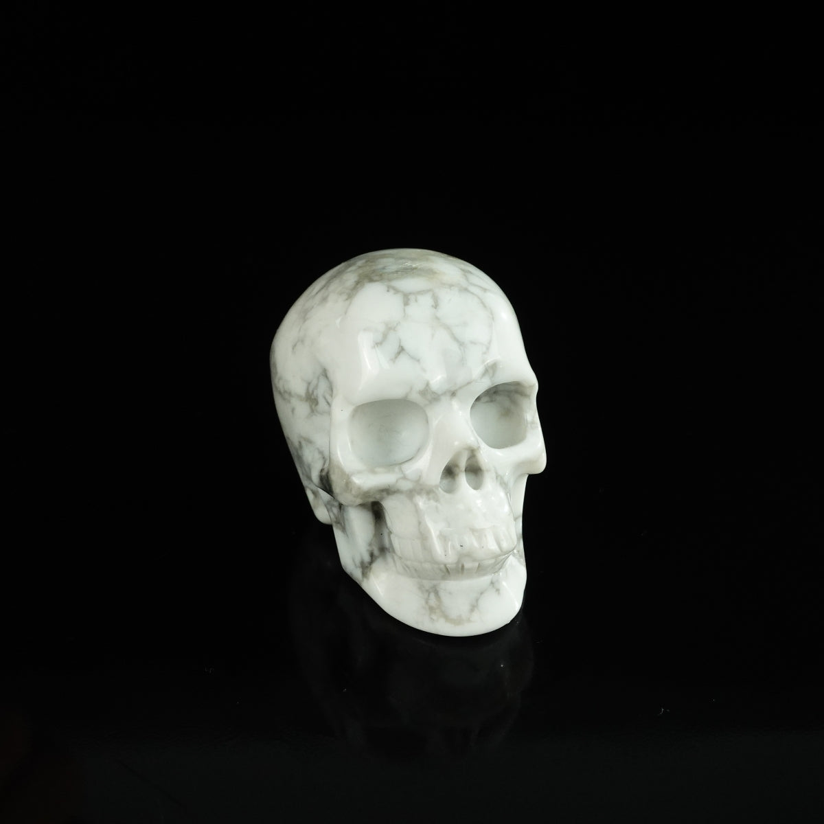 2.2" Howlite Crystal Skull Carving - Unique Piece #HL08