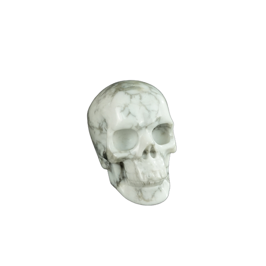 2.2" Howlite Crystal Skull Carving - Unique Piece #HL08