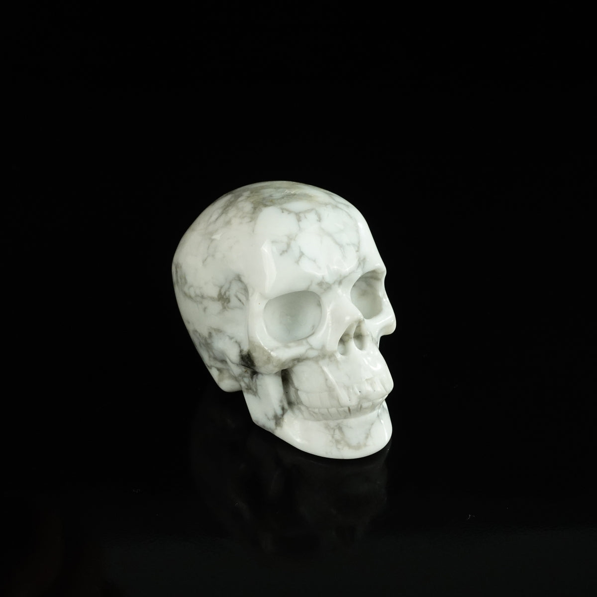 2.2" Howlite Crystal Skull Carving - Unique Piece #HL08