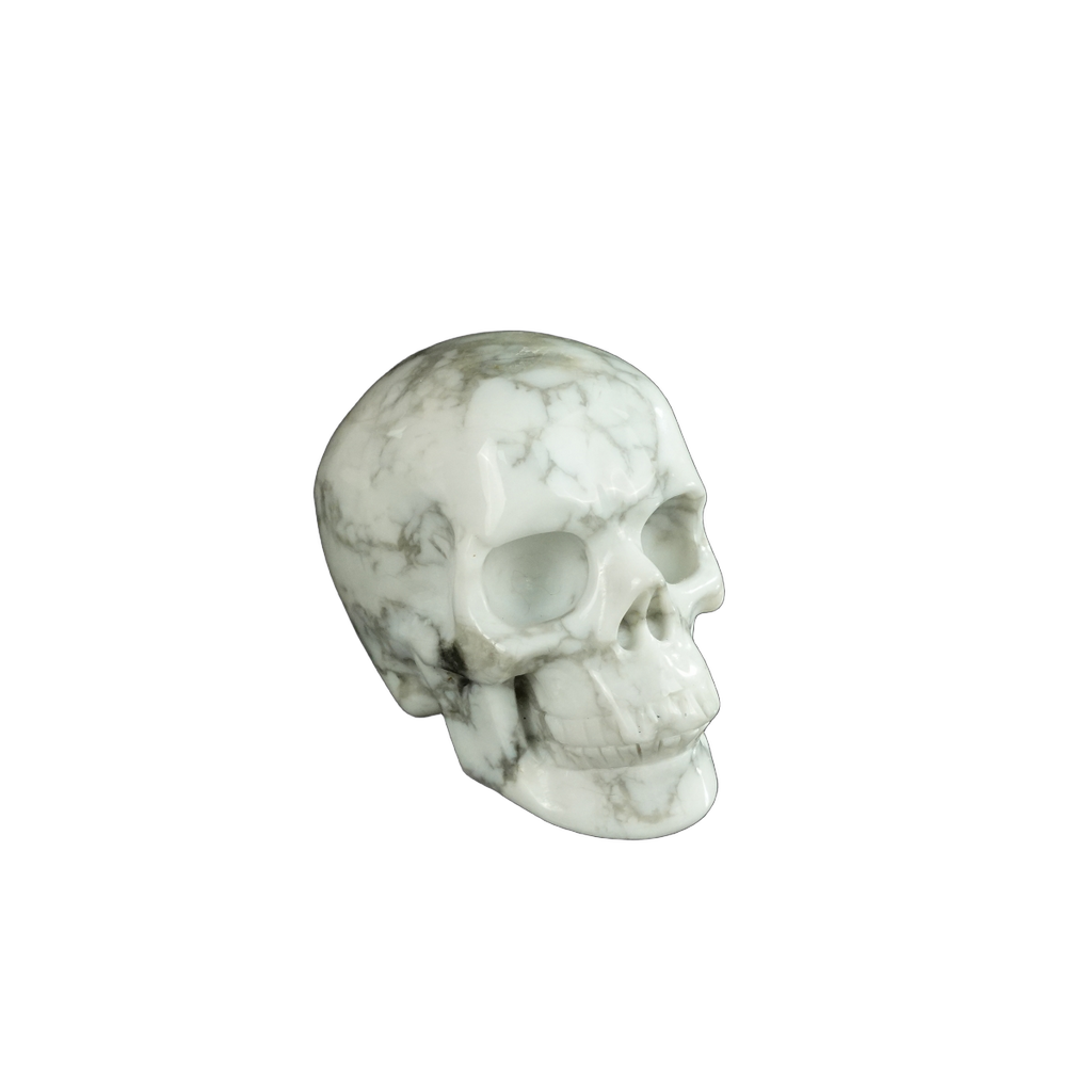 2.2" Howlite Crystal Skull Carving - Unique Piece #HL08