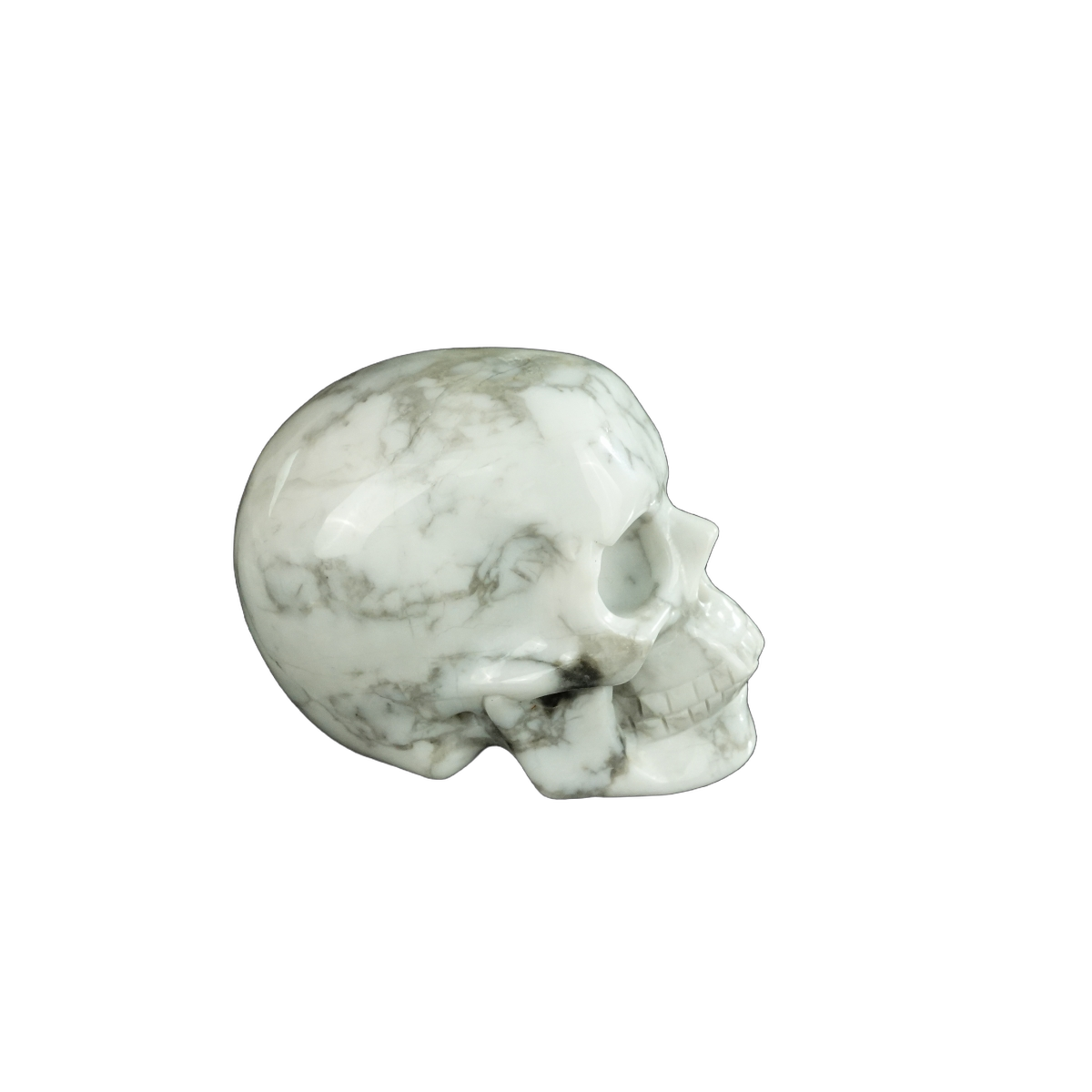 2.2" Howlite Crystal Skull Carving - Unique Piece #HL08