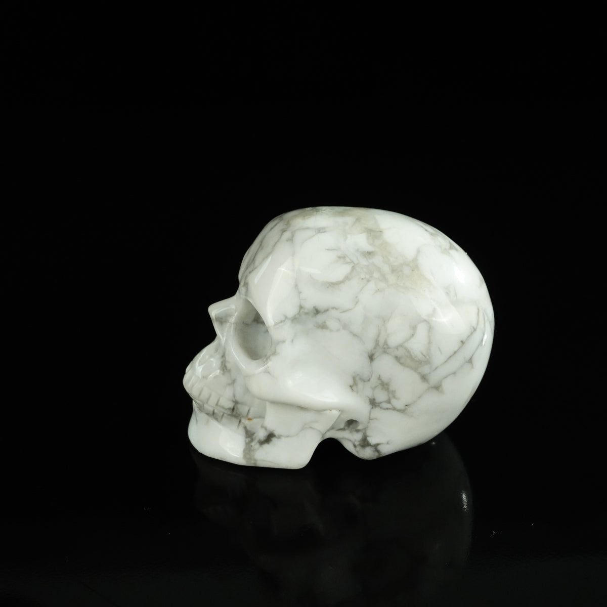 2.2" Howlite Crystal Skull Carving - Unique Piece #HL08