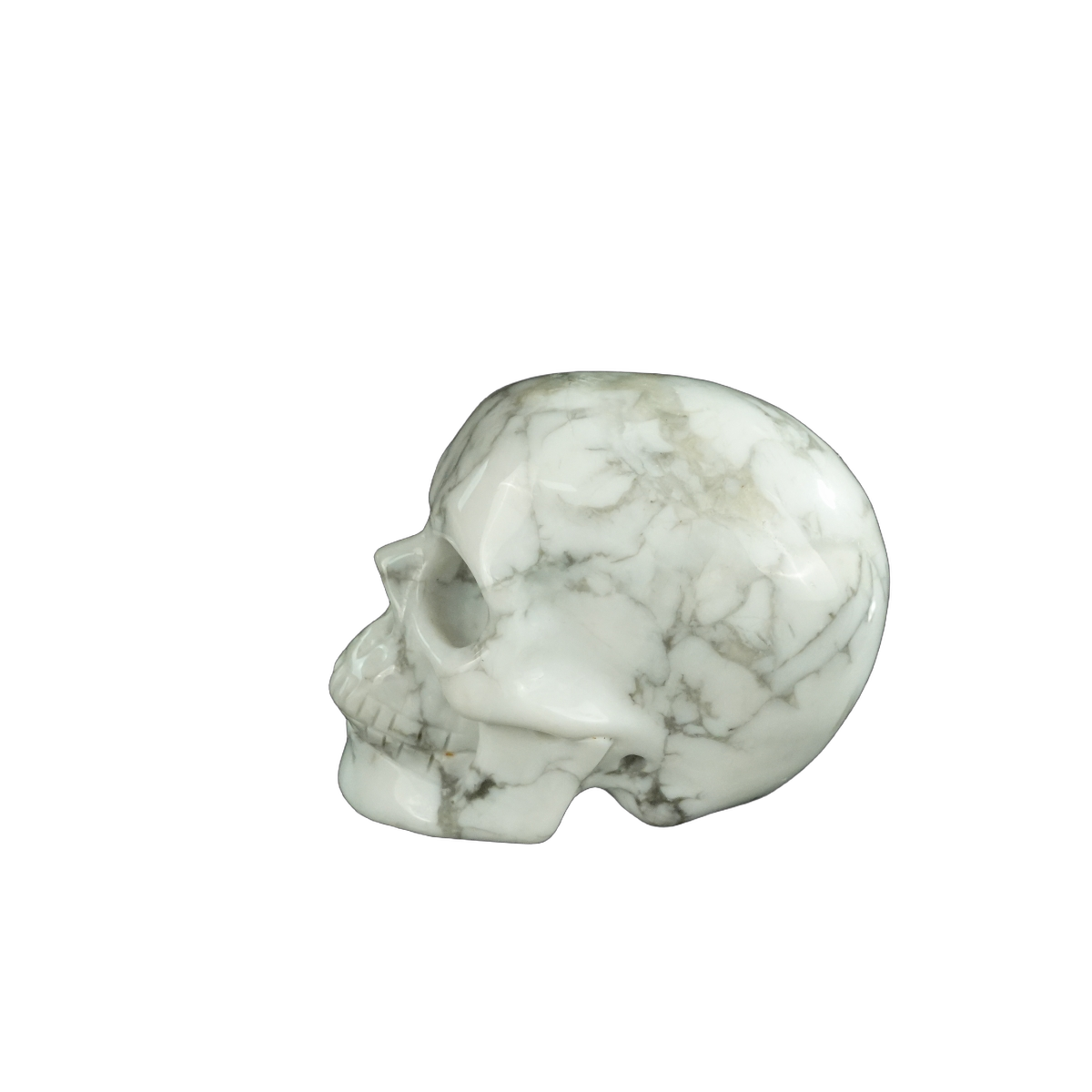 2.2" Howlite Crystal Skull Carving - Unique Piece #HL08