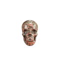 2.2" Red Leopard skin stone Crystal Skull Carving - Hand Carved Decor