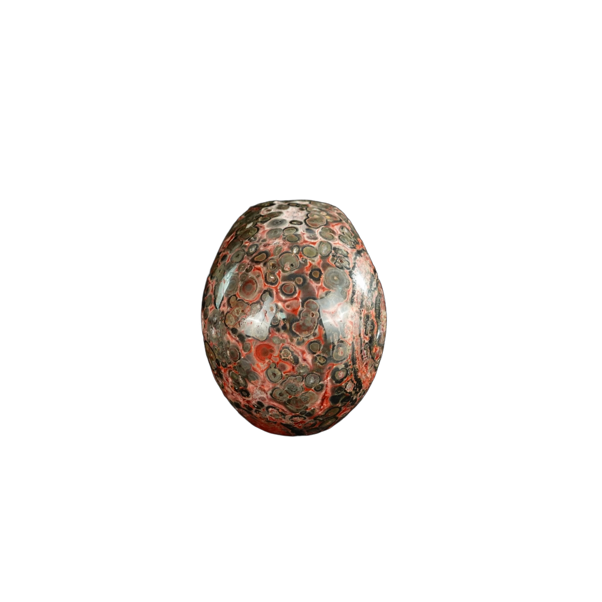 2.2" Red Leopard skin stone Crystal Skull Carving - Hand Carved Decor