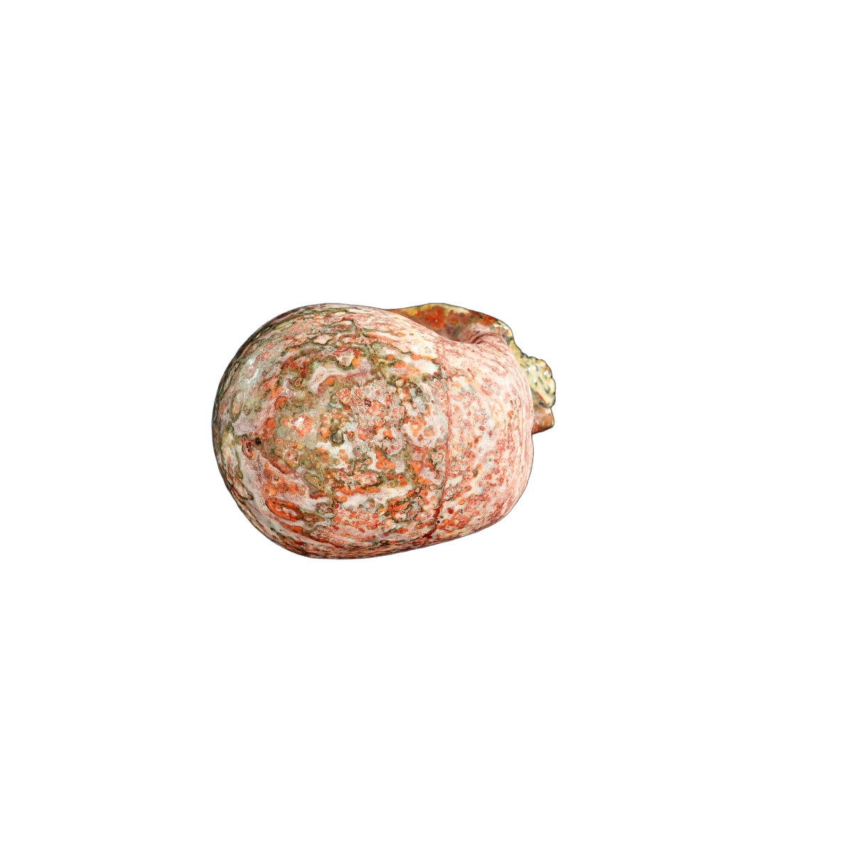 2.2" Red Leopard skin stone Crystal Skull Carving - Unique Piece #LS03