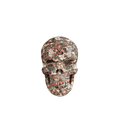 2.2" Red Leopard skin stone Crystal Skull Carving - Unique Piece #LS08