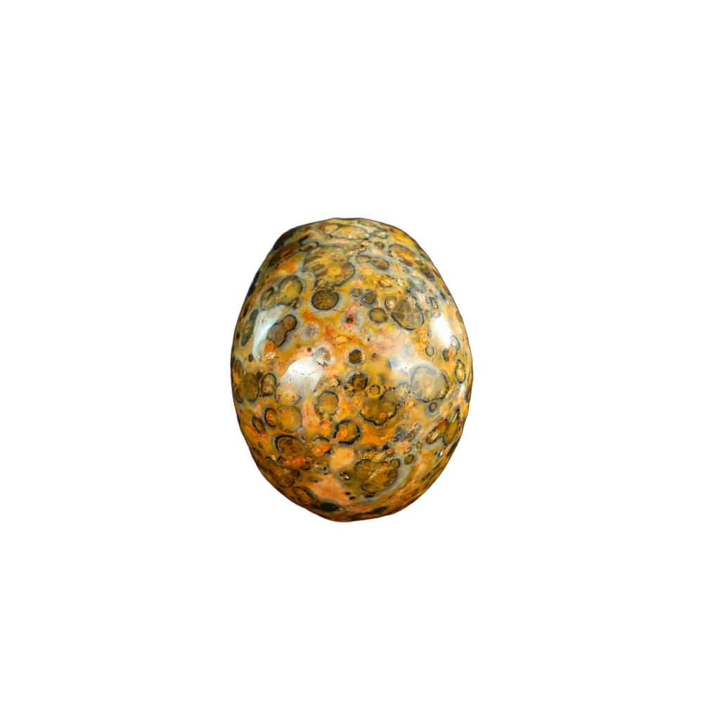 2.2" Red Leopard skin stone Crystal Skull Carving - Unique Piece #LS09