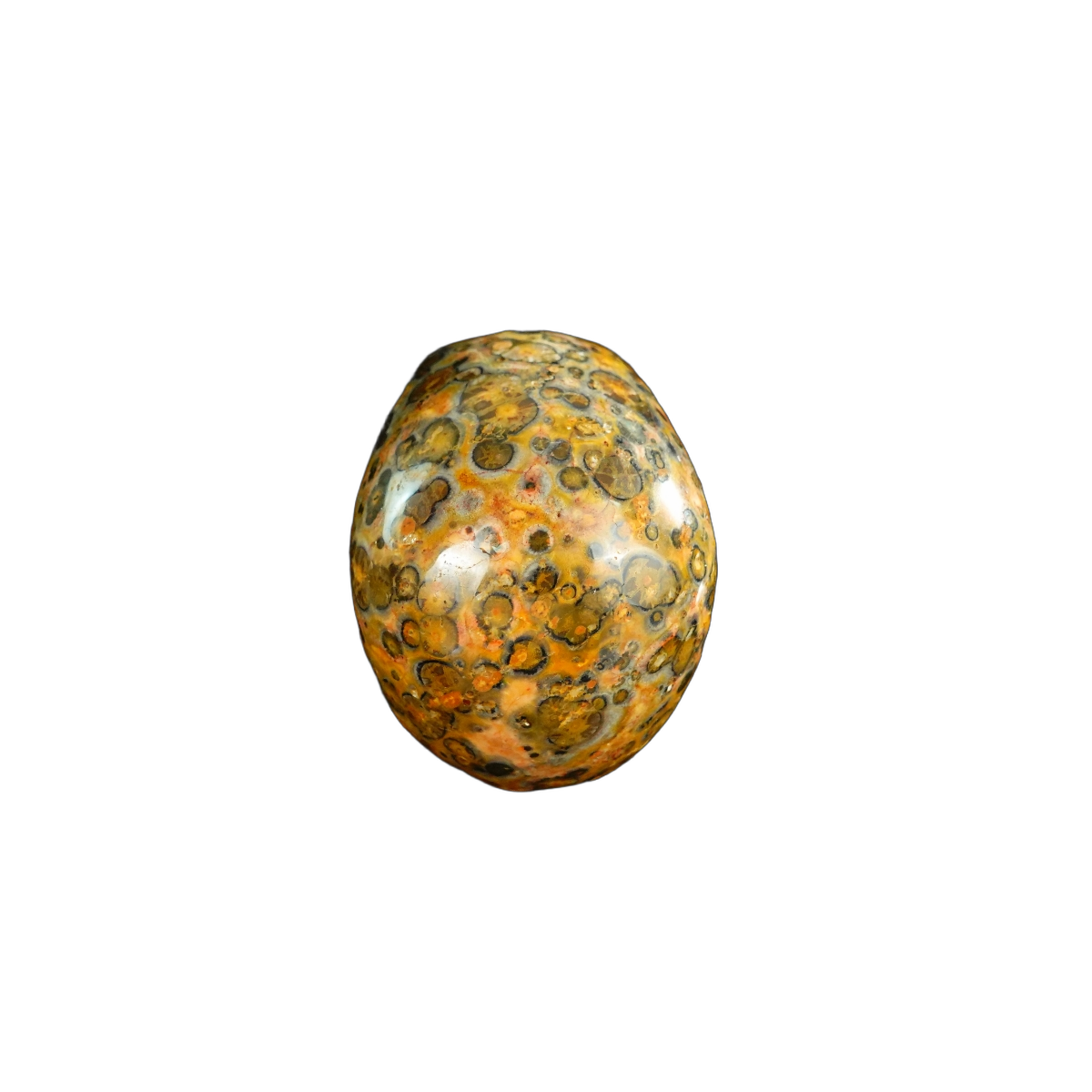 2.2" Red Leopard skin stone Crystal Skull Carving - Unique Piece #LS09