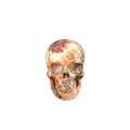 2.2" Red Leopard skin stone Crystal Skull Carving - Unique Piece #LS11