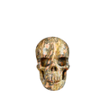 2.2" Red Leopard skin stone Crystal Skull Carving - Unique Piece #LS13