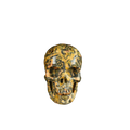 2.2" Red Leopard skin stone Crystal Skull Carving - Unique Piece #LS16