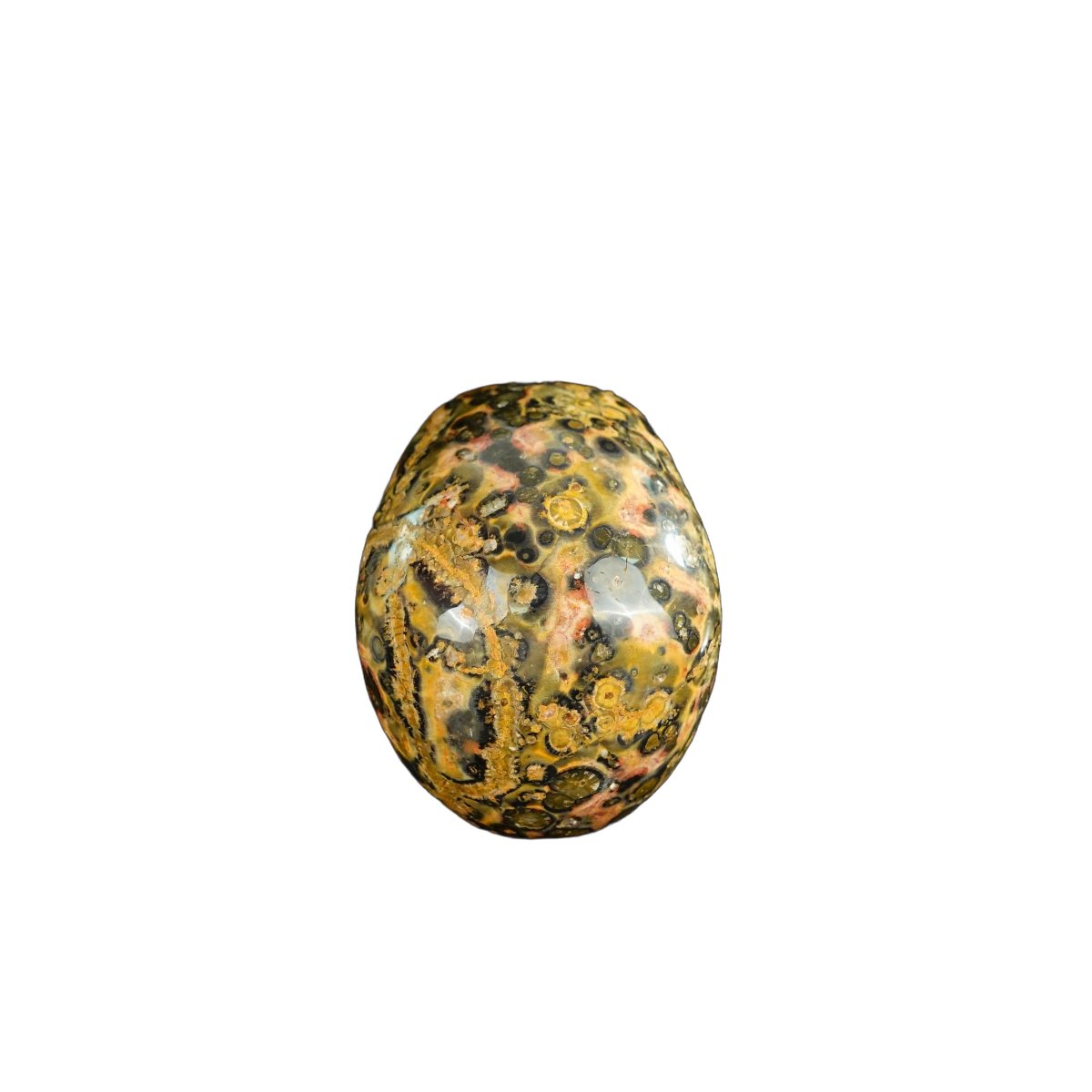 2.2" Red Leopard skin stone Crystal Skull Carving - Unique Piece #LS16