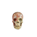2.2" Red Leopard skin stone Crystal Skull Carving - Unique Piece #LS17