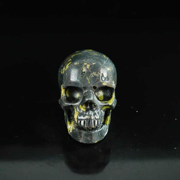 2.2" Plum Blossom Jade Crystal Skull Carving - Unique Piece #PB01
