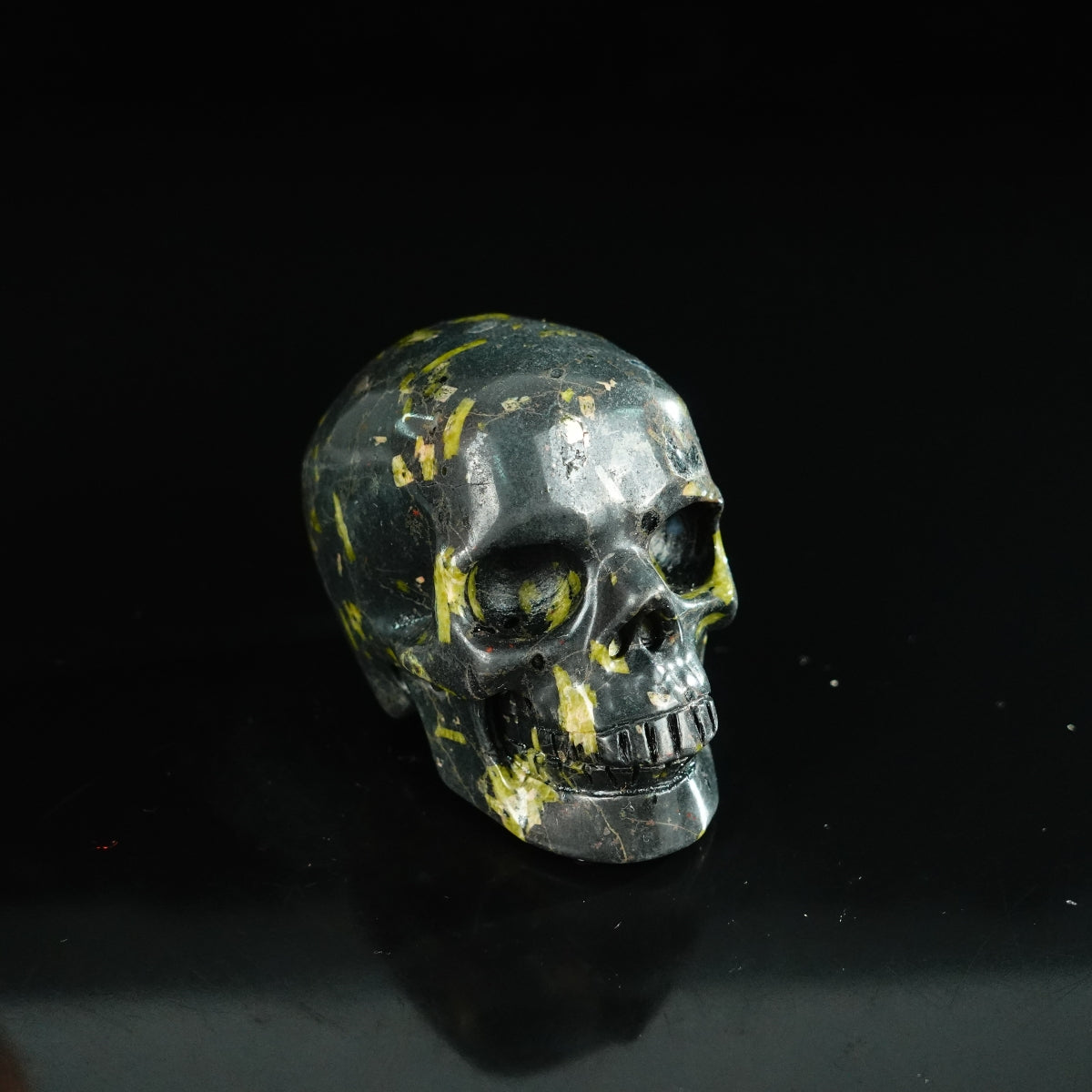 2.2" Plum Blossom Jade Crystal Skull Carving - Unique Piece #PB01