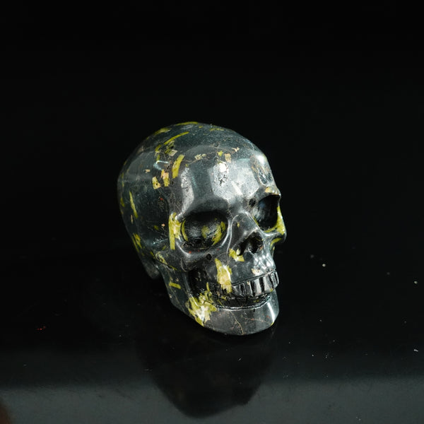 2.2" Plum Blossom Jade Crystal Skull Carving - Unique Piece #PB01 - alternate view