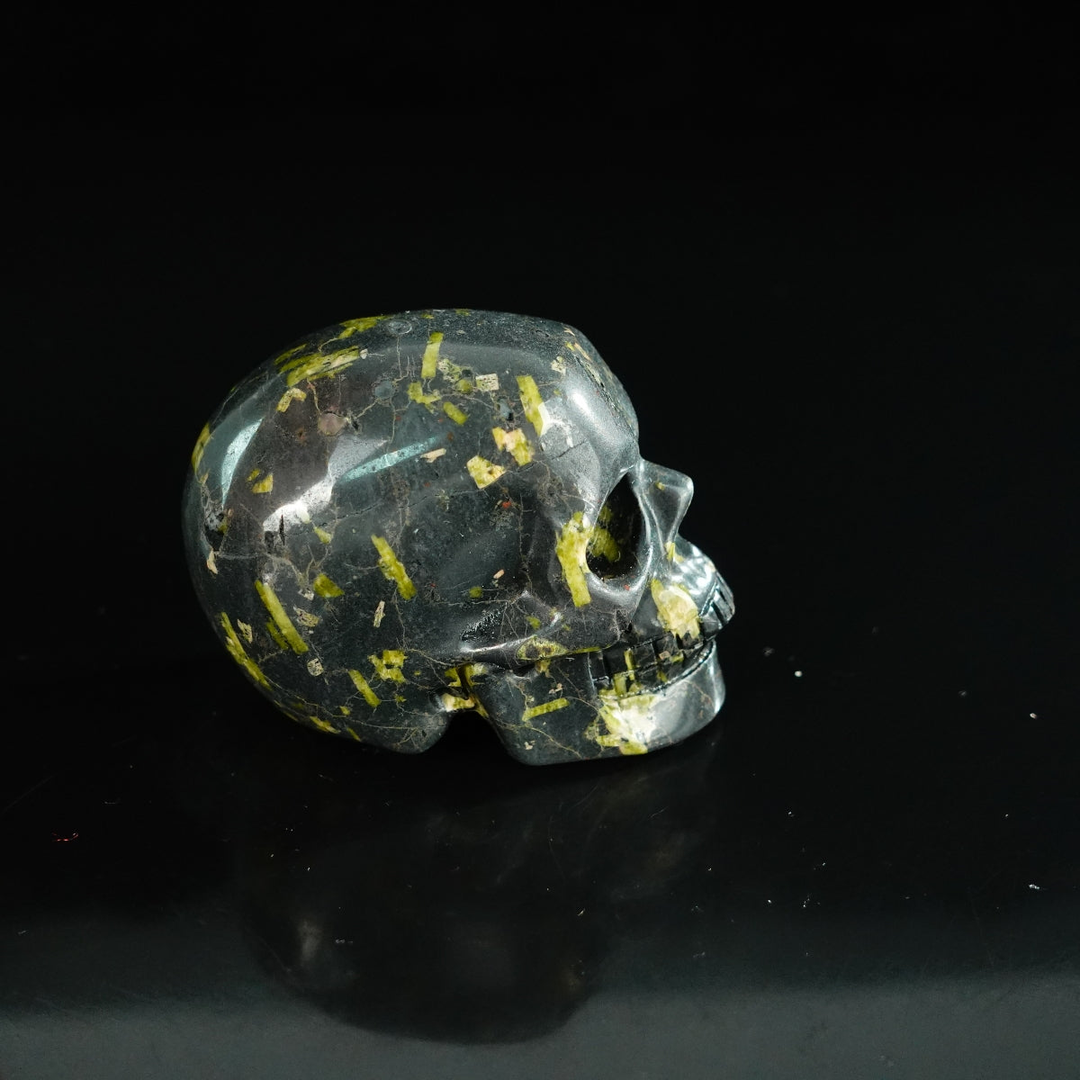 2.2" Plum Blossom Jade Crystal Skull Carving - Unique Piece #PB01