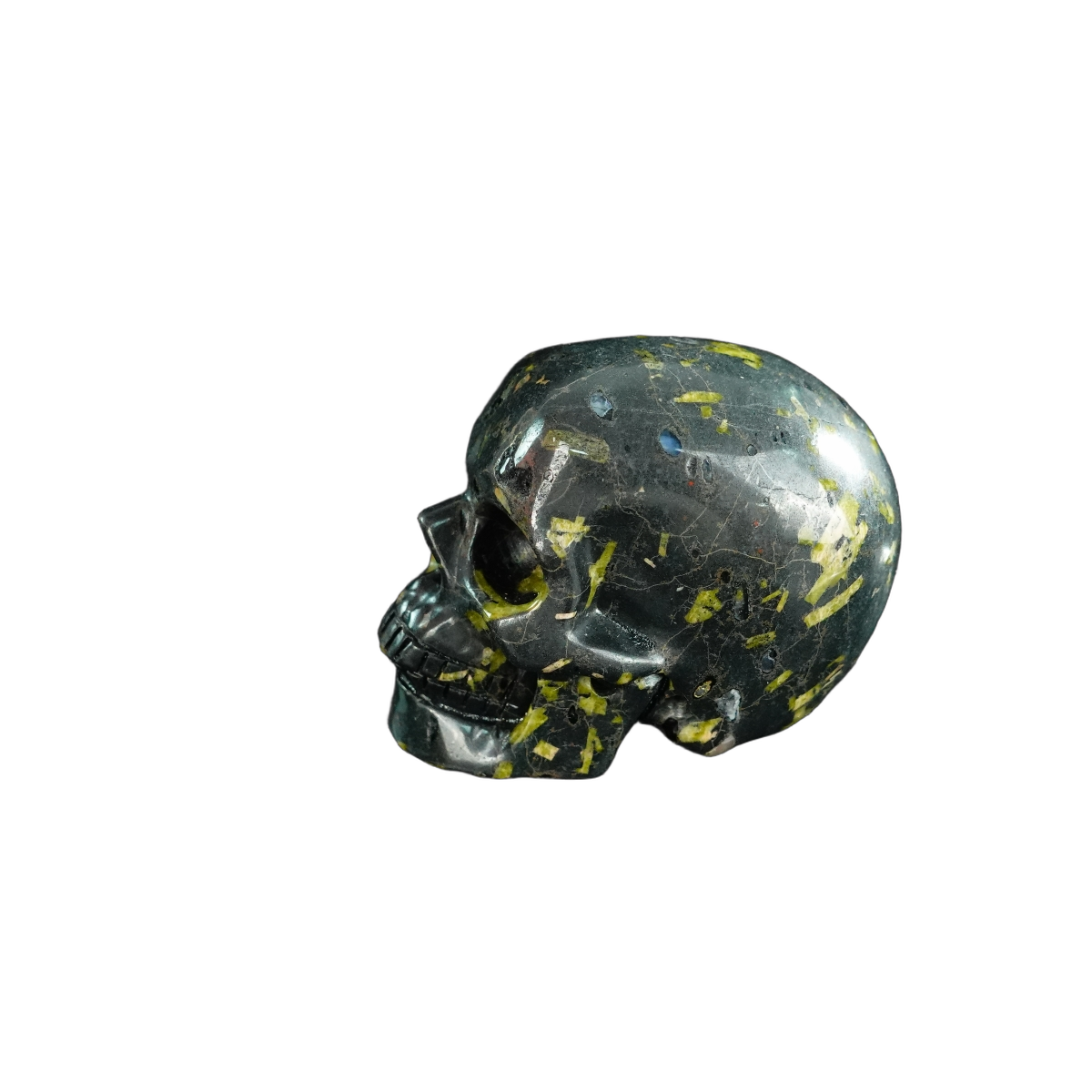 2.2" Plum Blossom Jade Crystal Skull Carving - Hand Carved Decor