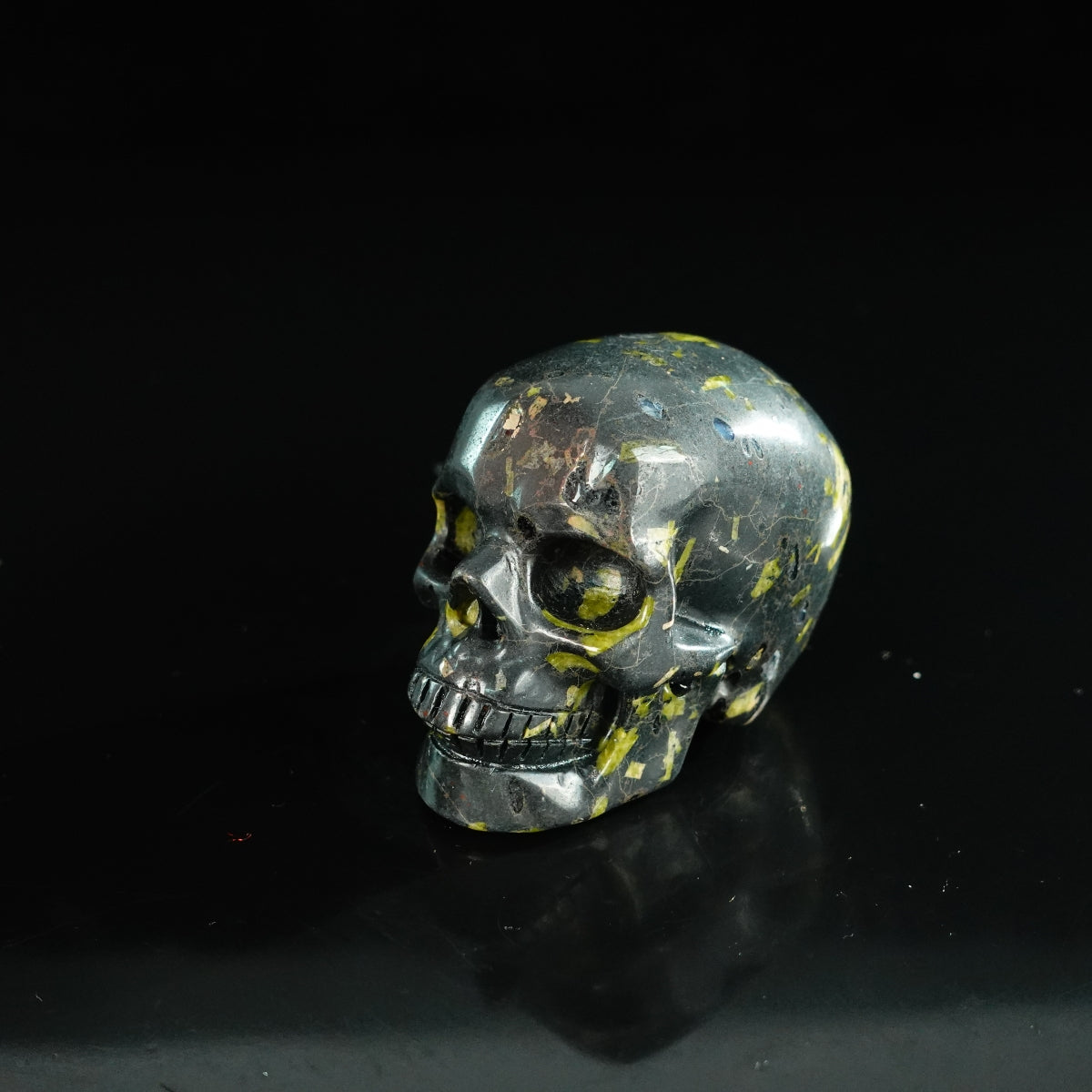 2.2" Plum Blossom Jade Crystal Skull Carving - Unique Piece #PB01