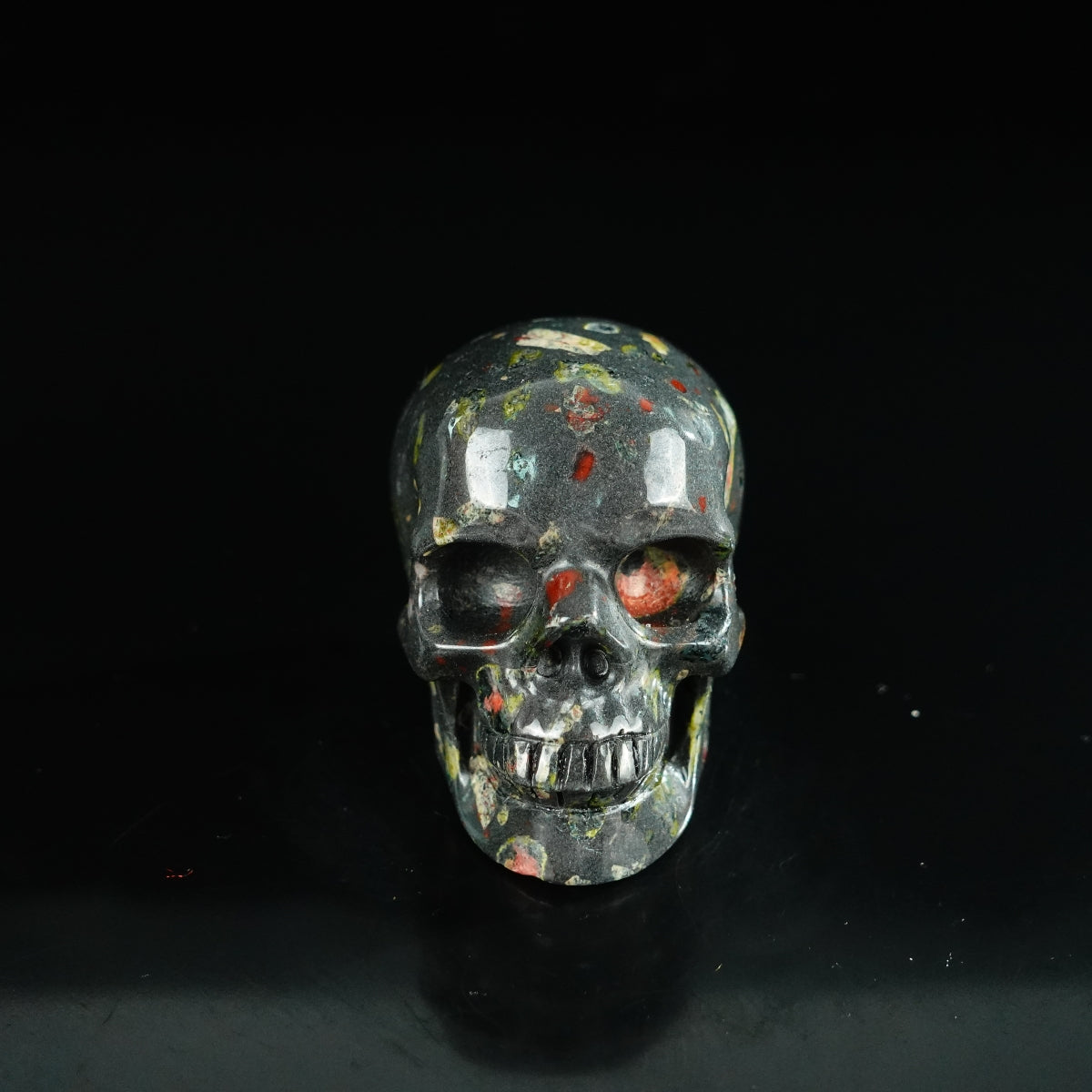 2.2" Plum Blossom Jade Crystal Skull Carving - Unique Piece #PB02