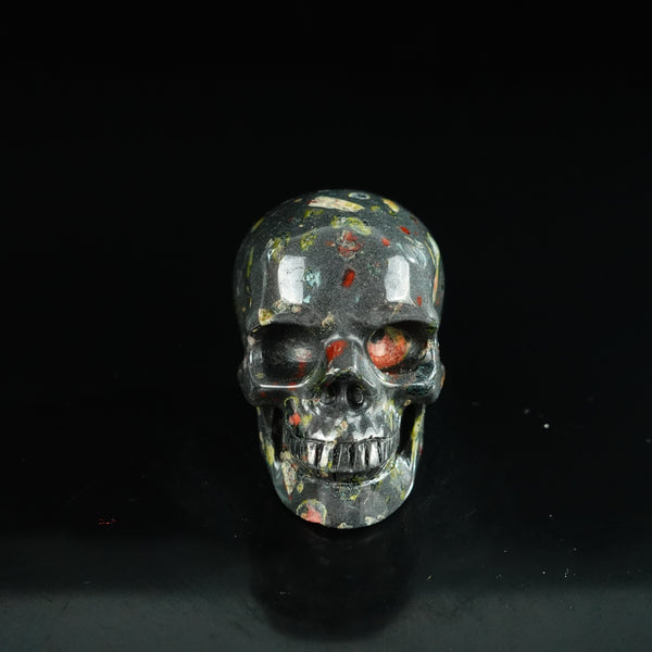 2.2" Plum Blossom Jade Crystal Skull Carving - Unique Piece #PB02