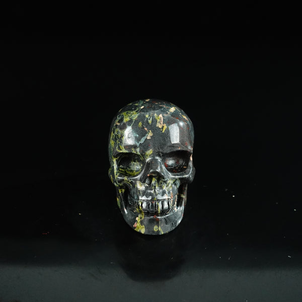 2.2" Plum Blossom Jade Crystal Skull Carving - Unique Piece #PB04