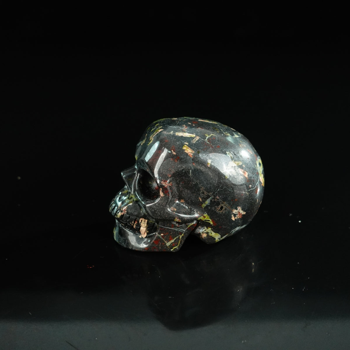 2.2" Plum Blossom Jade Crystal Skull Carving - Unique Piece #PB04
