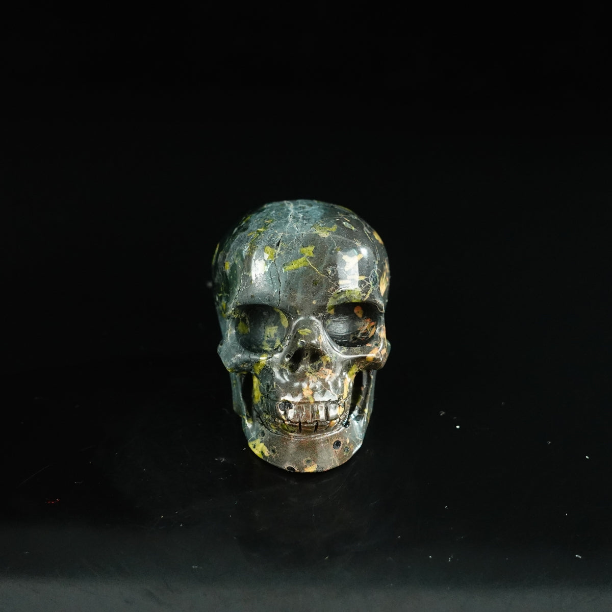 2.2" Plum Blossom Jade Crystal Skull Carving - Unique Piece #PB05
