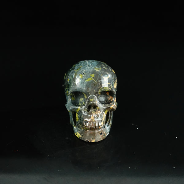 2.2" Plum Blossom Jade Crystal Skull Carving - Unique Piece #PB05