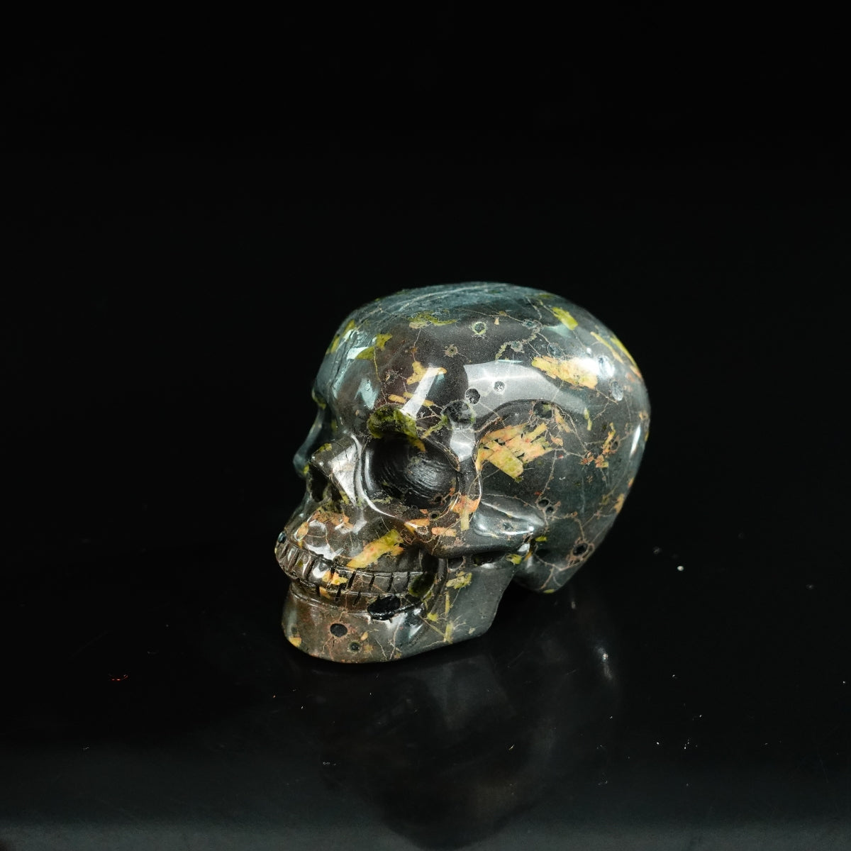 2.2" Plum Blossom Jade Crystal Skull Carving - Unique Piece #PB05