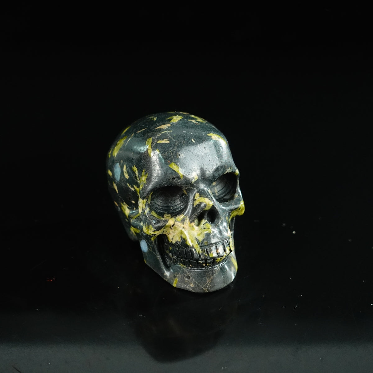2.2" Plum Blossom Jade Crystal Skull Carving - Unique Piece #PB06