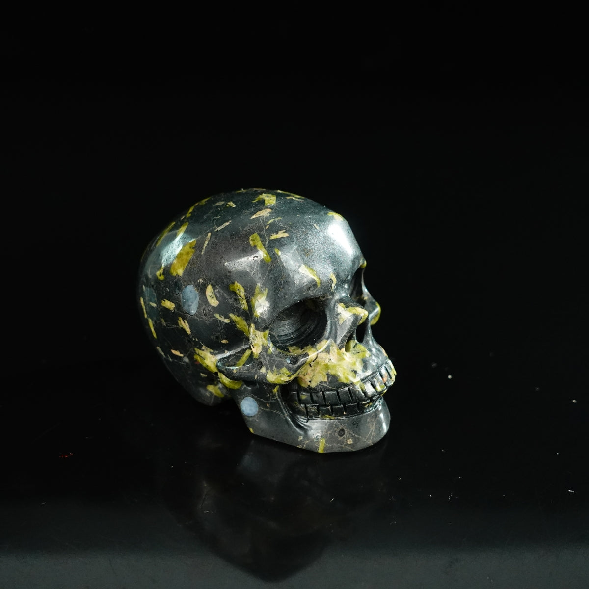 2.2" Plum Blossom Jade Crystal Skull Carving - Unique Piece #PB06