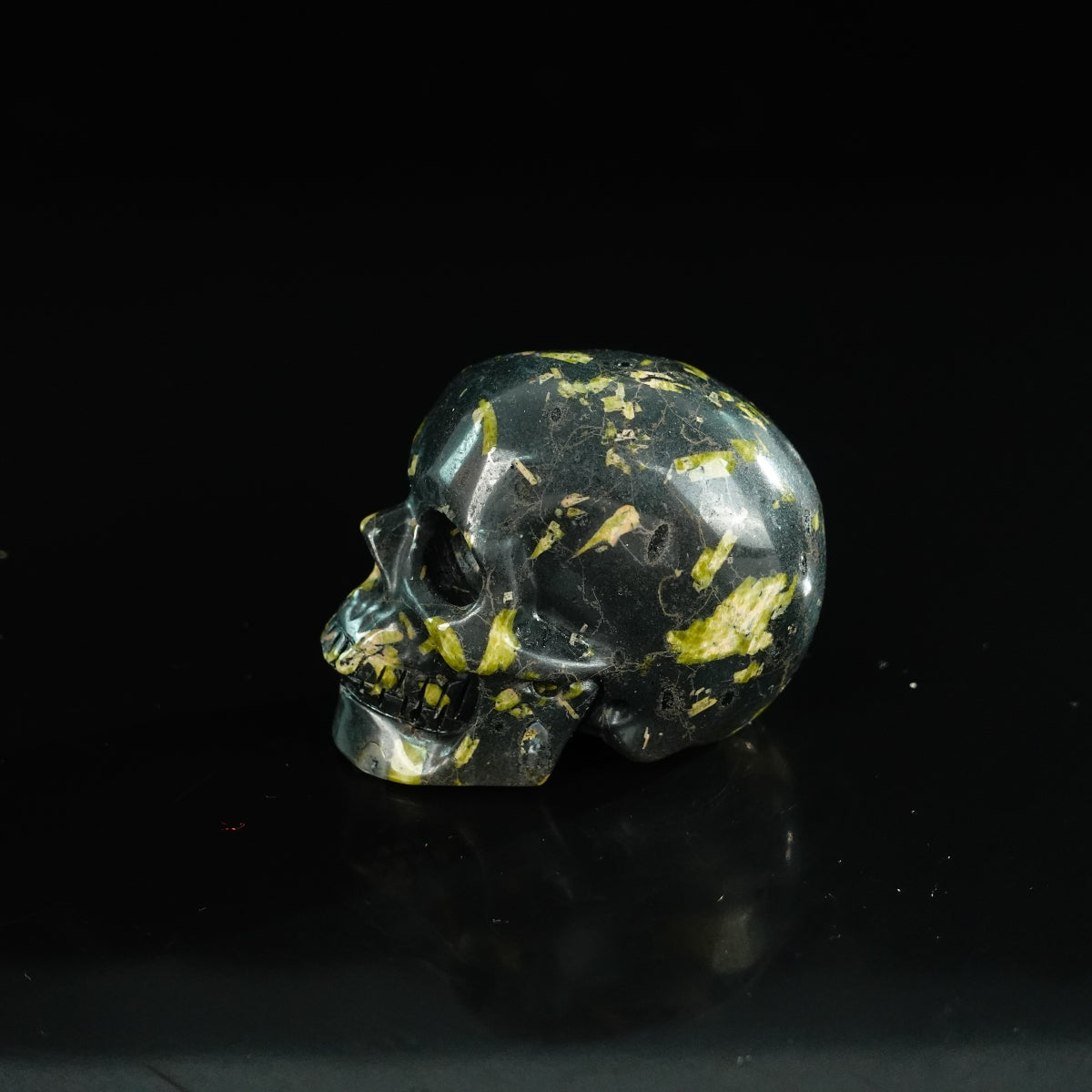 2.2" Plum Blossom Jade Crystal Skull Carving - Unique Piece #PB06
