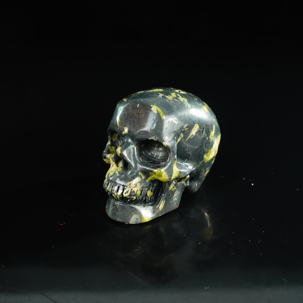 2.2" Plum Blossom Jade Crystal Skull Carving - Unique Piece #PB06