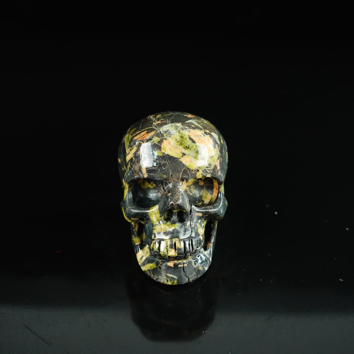 2.2" Plum Blossom Jade Crystal Skull Carving - Unique Piece #PB07