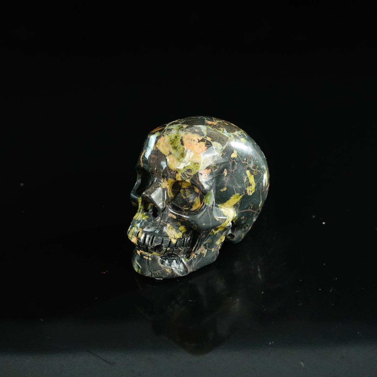 2.2" Plum Blossom Jade Crystal Skull Carving - Unique Piece #PB07
