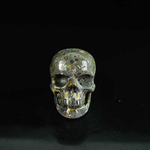 2.2" Plum Blossom Jade Crystal Skull Carving - Unique Piece #PB08