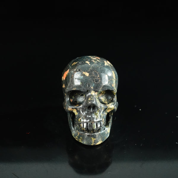 2.2" Plum Blossom Jade Crystal Skull Carving - Unique Piece #PB09