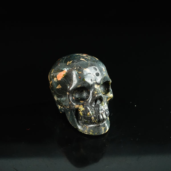 2.2" Plum Blossom Jade Crystal Skull Carving - Unique Piece #PB09 - alternate view