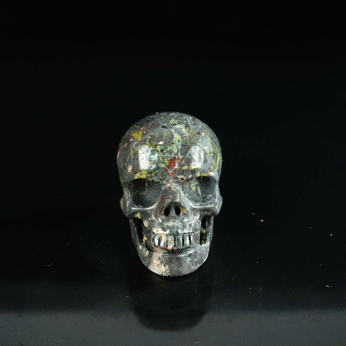 2.2" Plum Blossom Jade Crystal Skull Carving - Unique Piece #PB10