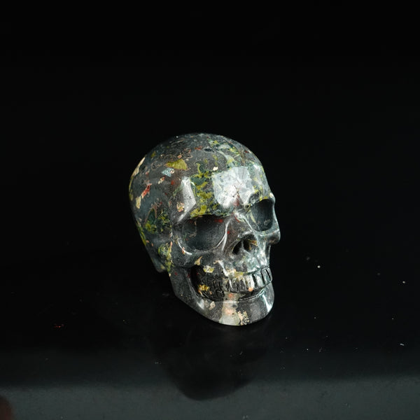 2.2" Plum Blossom Jade Crystal Skull Carving - Unique Piece #PB10 - alternate view