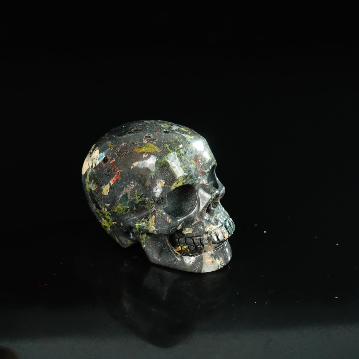 2.2" Plum Blossom Jade Crystal Skull Carving - Unique Piece #PB10