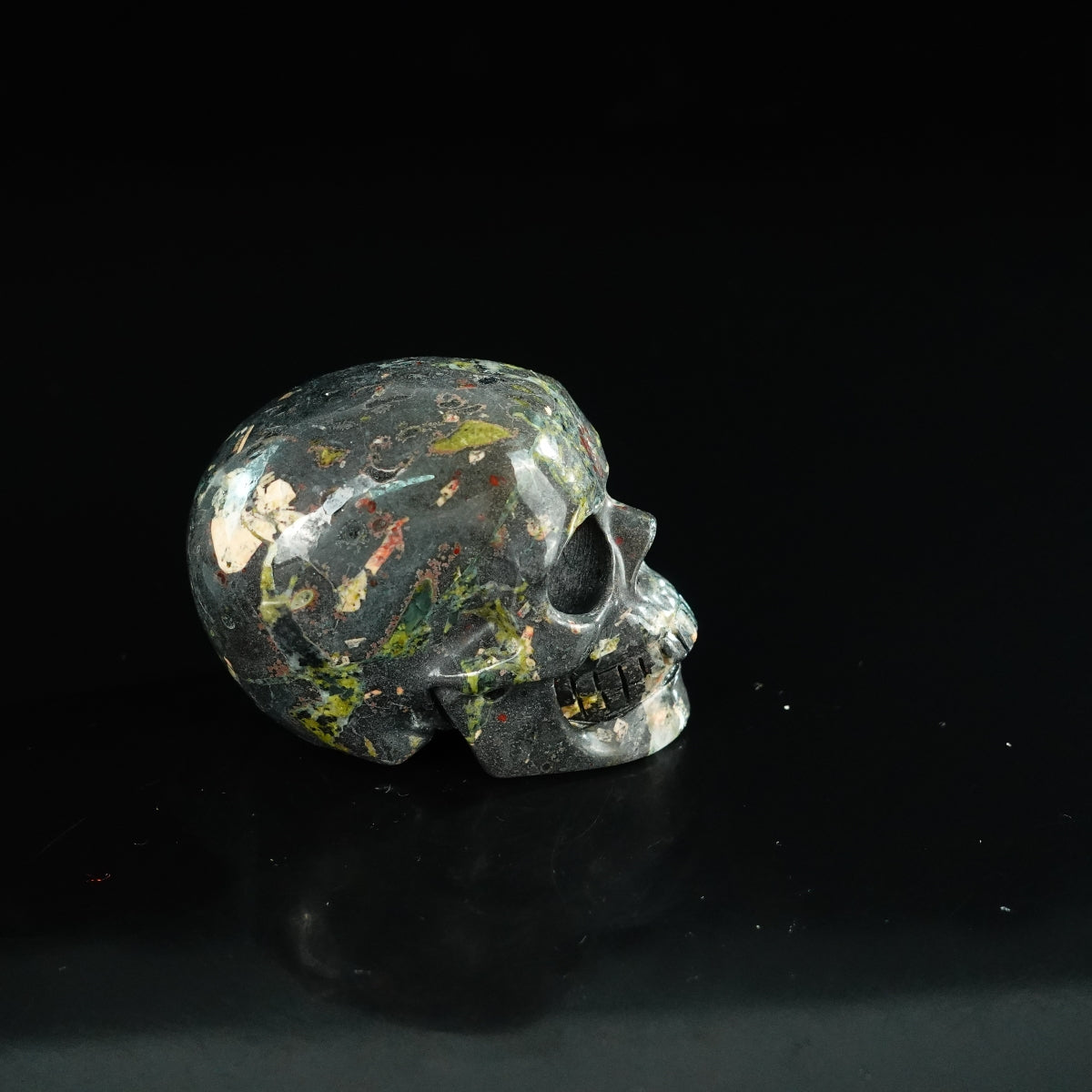 2.2" Plum Blossom Jade Crystal Skull Carving - Unique Piece #PB10