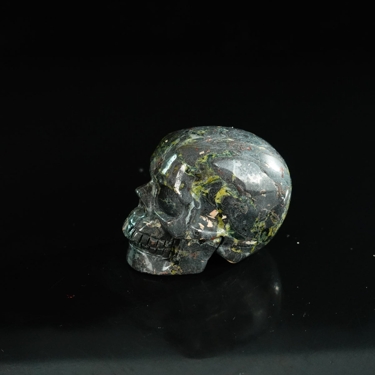 2.2" Plum Blossom Jade Crystal Skull Carving - Unique Piece #PB10