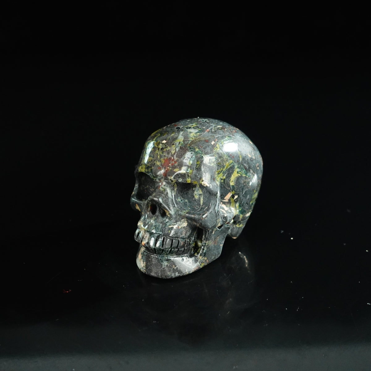 2.2" Plum Blossom Jade Crystal Skull Carving - Unique Piece #PB10