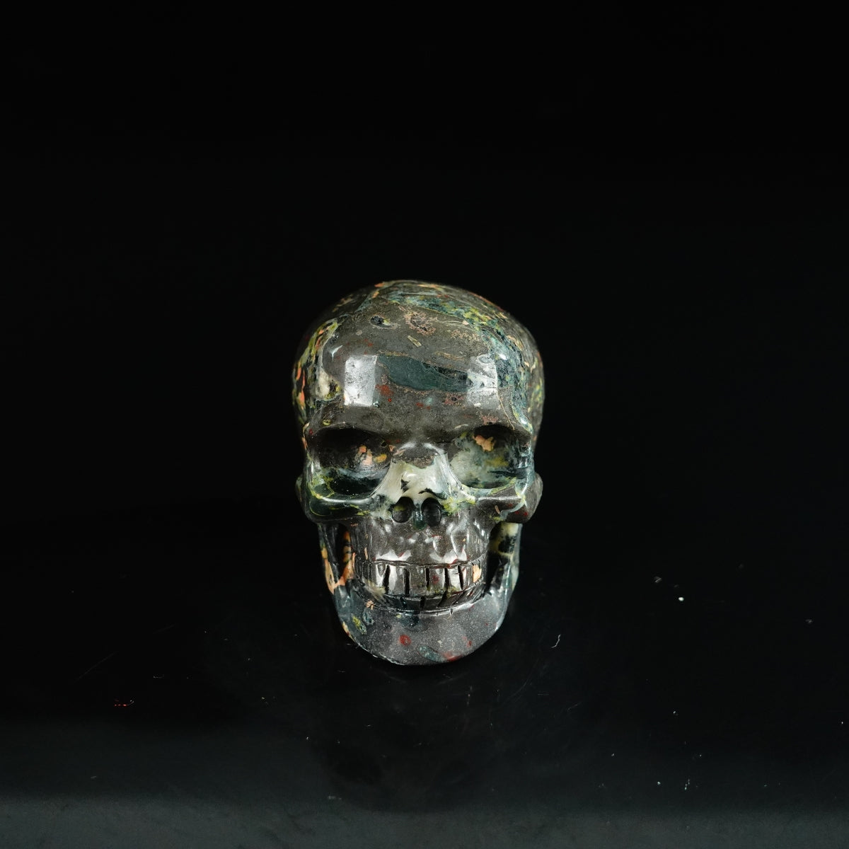 2.2" Plum Blossom Jade Crystal Skull Carving - Unique Piece #PB11