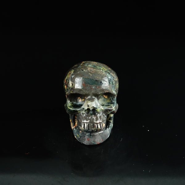 2.2" Plum Blossom Jade Crystal Skull Carving - Unique Piece #PB11