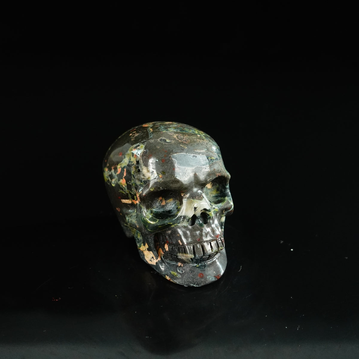 2.2" Plum Blossom Jade Crystal Skull Carving - Unique Piece #PB11