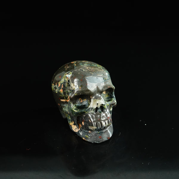 2.2" Plum Blossom Jade Crystal Skull Carving - Unique Piece #PB11 - alternate view